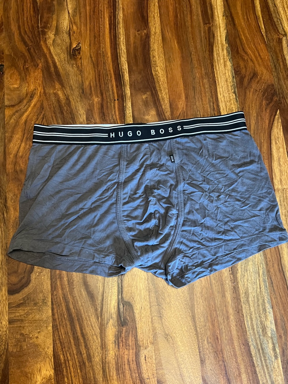 HUGO BOSS Men's Gray Cotton Stretch Boxer Briefs size XL